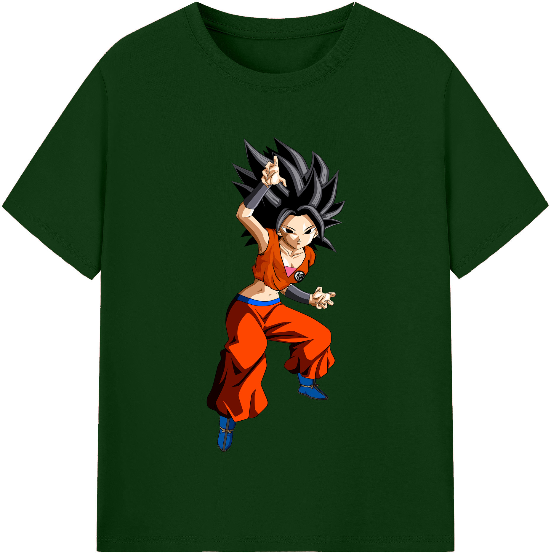 （画像用） ドラゴンボール カリフラ DRAGON BALL Caulifla 綿100％半袖Tシャツ（フロントプリント）